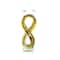 12" Amber Yellow Glass Abstract Infinity Sculpture